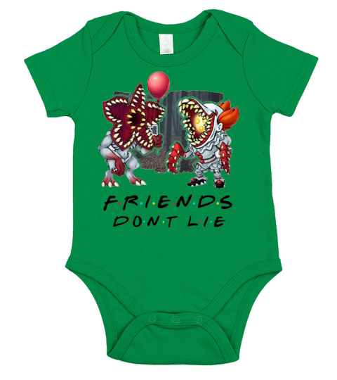 Pennywise Demogorgon Friends Don’t Lie Short Sleeve Baby One-Piece