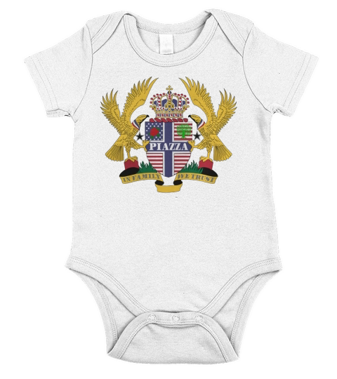 Piazza Family Crest For American People - Piazza Family T-Shirt, Hoodie, Sweatshirt Short Sleeve Baby One-Piece