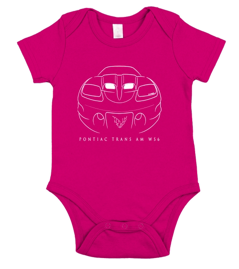 pontiac trans am ws6 front stencil white Short Sleeve Baby One-Piece