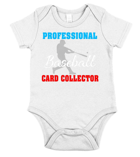 Professional Baseball Card Collector T-shirts Short Sleeve Baby One-Piece