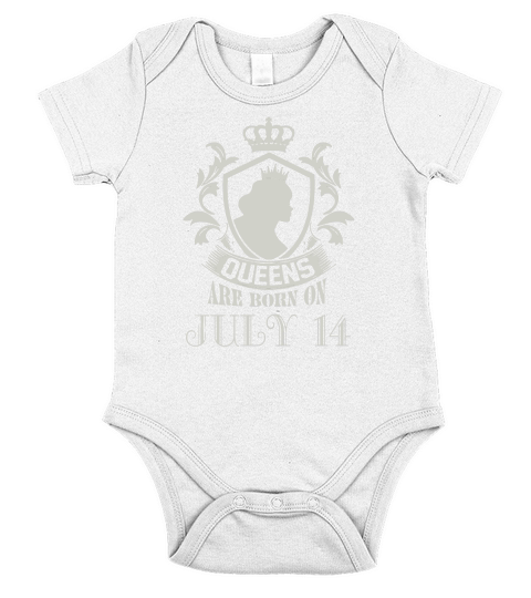 Queens are born on July 14 Short Sleeve Baby One-Piece