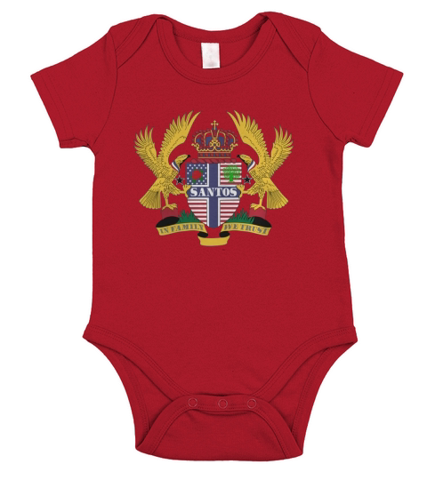 Santos Family Crest For American People - Santos Family T-Shirt, Hoodie, Sweatshirt Short Sleeve Baby One-Piece