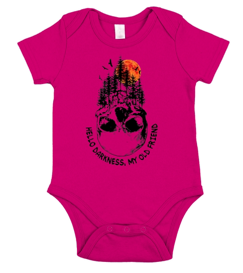 Skull tree sunset hello darkness my old friend shirt - Ladies Flowy Tank Short Sleeve Baby One-Piece