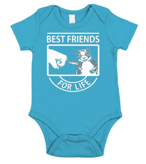 Squirrel Best Friend For Life Frontside Short Sleeve Baby One-Piece