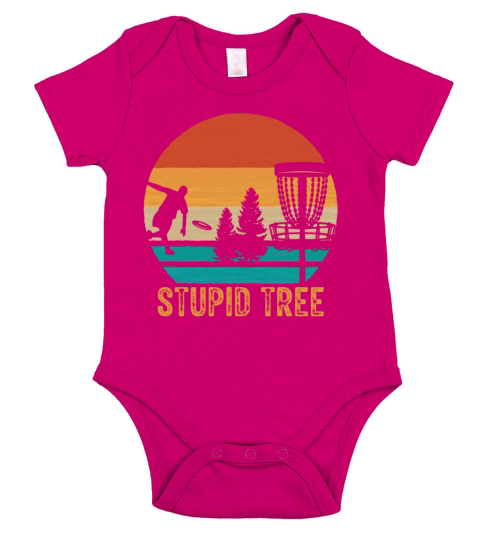 Stupid Tree Disc Golf Vintage Ultimate Frisbee Short Sleeve Baby One-Piece
