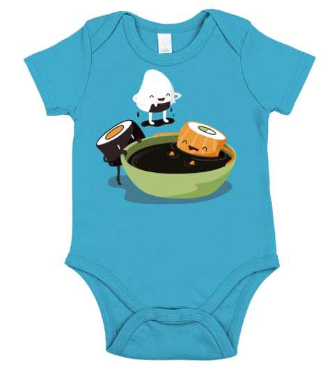 Sushi Soy Bath Short Sleeve Baby One-Piece