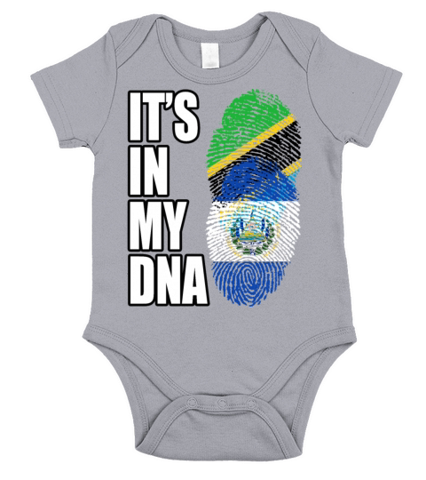 Tanzanian And Salvadoran Vintage Heritage DNA Flag Short Sleeve Baby One-Piece