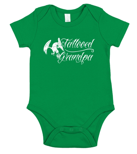 Tattooed Grandpa - Grandpas Back Short Sleeve Baby One-Piece