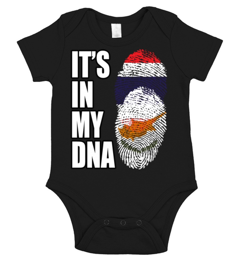 Thai And Cypriot Vintage Heritage DNA Flag Short Sleeve Baby One-Piece
