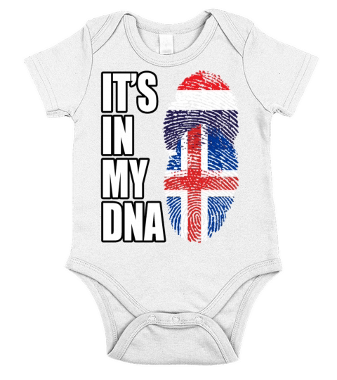 Thai And Icelandic Vintage Heritage DNA Flag Short Sleeve Baby One-Piece