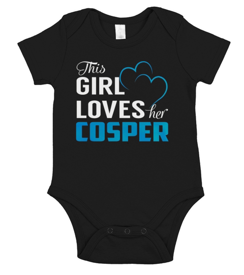This Girl Loves Her COSPER Name Shirts Short Sleeve Baby One-Piece