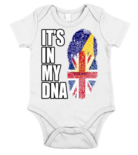 Tokelauan And British Mix Heritage DNA Flag Short Sleeve Baby One-Piece