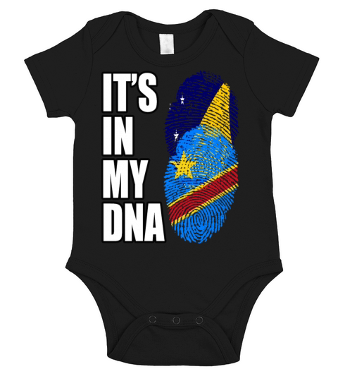 Tokelauan And Congolese Mix Heritage DNA Flag Short Sleeve Baby One-Piece