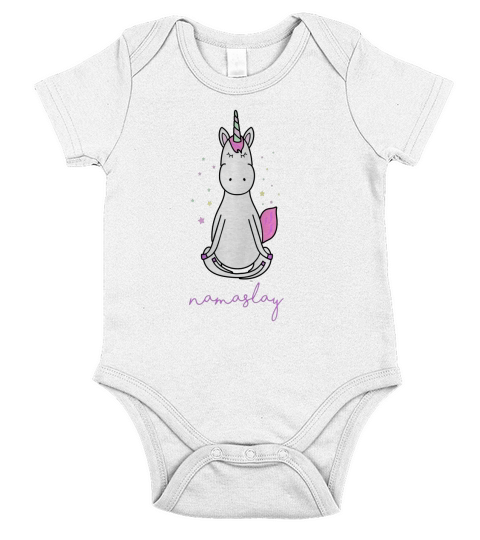 Unicorn Yoga Namaslay Short Sleeve Baby One-Piece