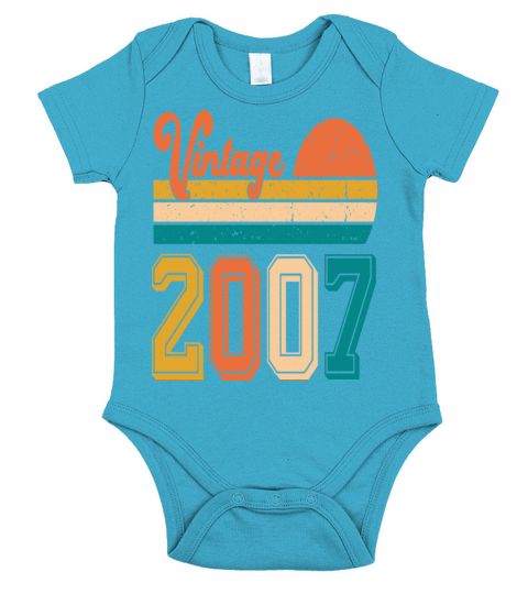 Vintage 2007 birthday gift Short Sleeve Baby One-Piece