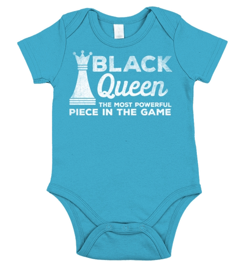 Vintage Black Queen Most Powerful Chess African Am Short Sleeve Baby One-Piece
