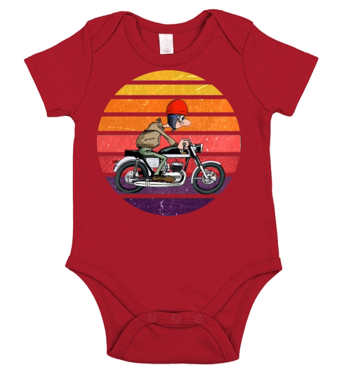 Vintage Motorcycle Motorbike Biker Motorcyclist Short Sleeve Baby One-Piece