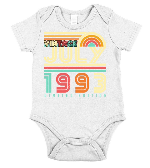 Year Of Birth 1993 In July Short Sleeve Baby One-Piece