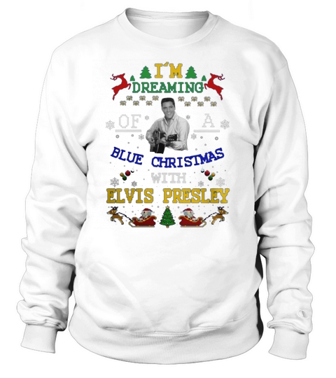 Blue Christmas with Elvis Presley Sweatshirt Unisex