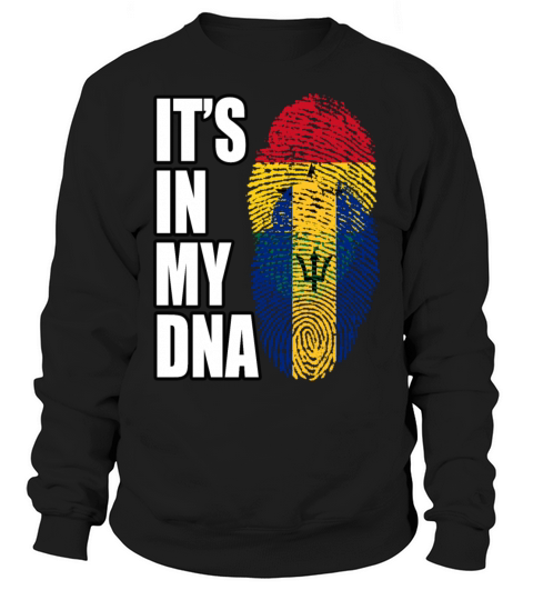 Ghanaian And Barbadian Mix Heritage DNA Flag Sweatshirt Unisex