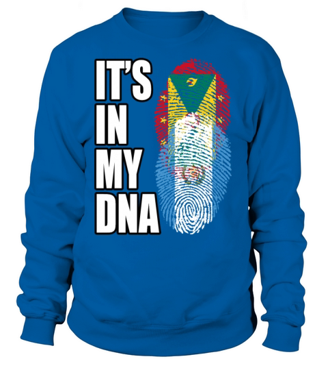 Grenadian And Guatemalan Mix Heritage DNA Flag Sweatshirt Unisex
