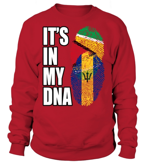 Guyanese And Barbadian Mix Heritage DNA Flag Sweatshirt Unisex