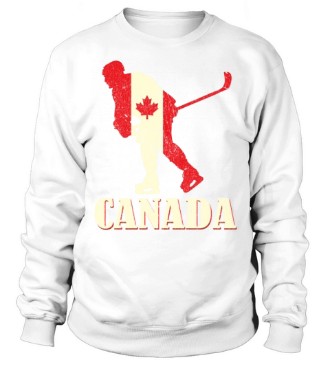 Hockey Sport Canada Flag Proud Canadian Canada Day Sweatshirt Unisex