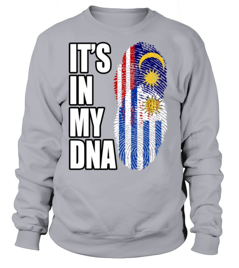 Malaysian And Uruguayan Mix Heritage DNA Flag Sweatshirt Unisex