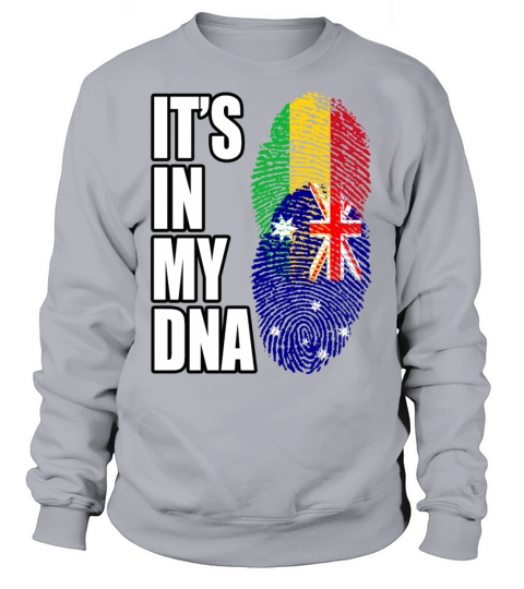 Malian And Australian Mix Heritage DNA Flag Sweatshirt Unisex