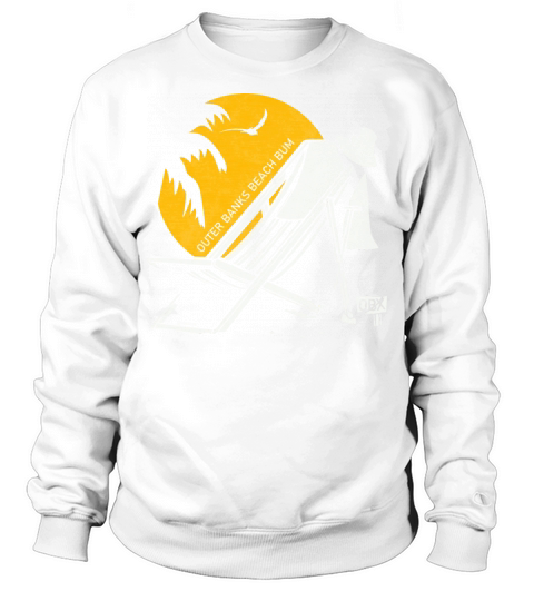 Outer Banks Beach Bum OBX Shell White Vintage Sweatshirt Unisex