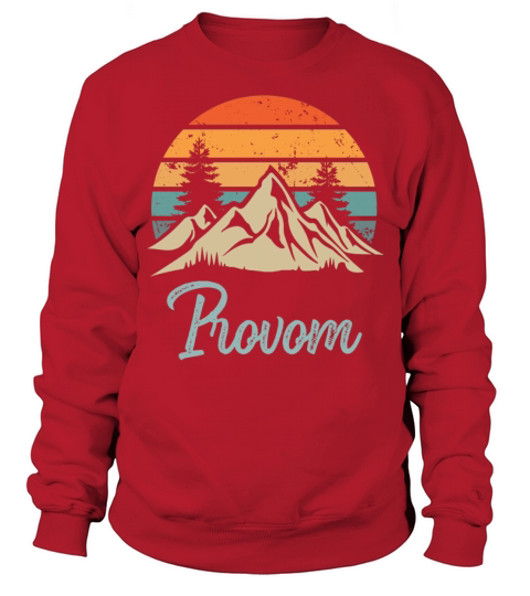 Provam Retro Vintage Mountain Sunset Outdoors Wild Sweatshirt Unisex
