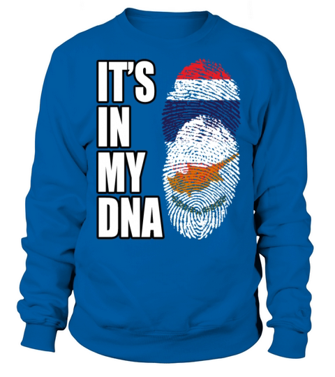 Thai And Cypriot Vintage Heritage DNA Flag Sweatshirt Unisex