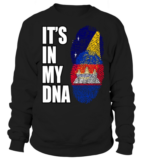 Tokelauan And Cambodian Mix Heritage DNA Flag Sweatshirt Unisex