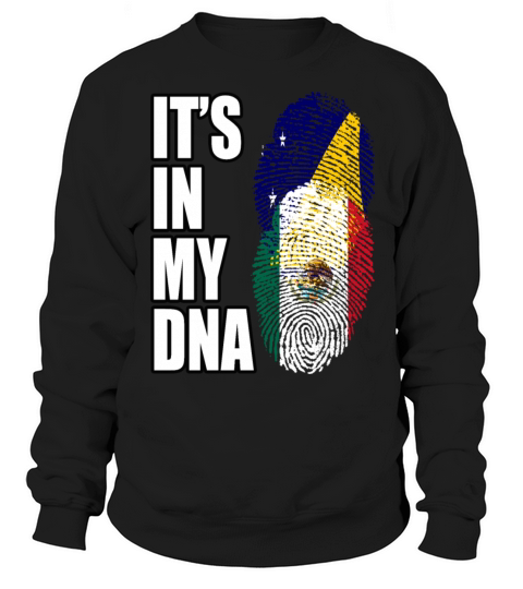 Tokelauan And Mexican Mix Heritage DNA Flag Sweatshirt Unisex