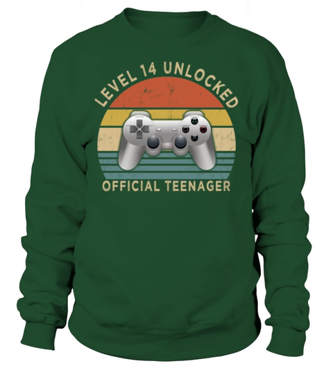 Vintage Level 14 Unlocked Official Teenager Sweatshirt Unisex