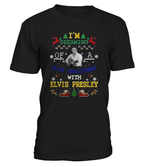 Blue Christmas with Elvis Presley T-Shirt Unisex