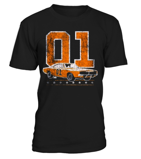 DUKES OF HAZZARD GENERAL LEE 2 COLOR VINTAGE ON ORANGE T-Shirt Unisex