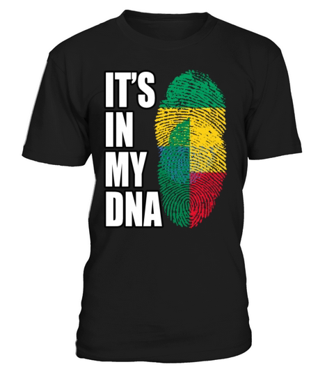 Gambian And Benin Mix Heritage DNA Flag T-Shirt Unisex
