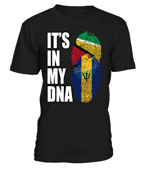 Guyanese And Barbadian Mix Heritage DNA Flag T-Shirt Unisex