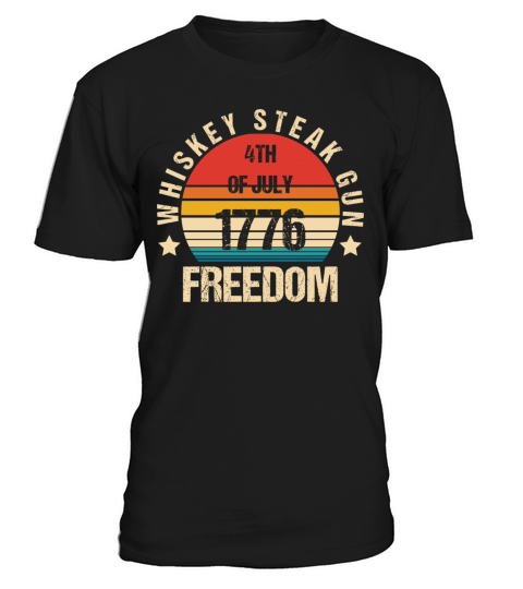 Whiskey Steak Guns and Freedom Patriotic US Flag T-Shirt Unisex