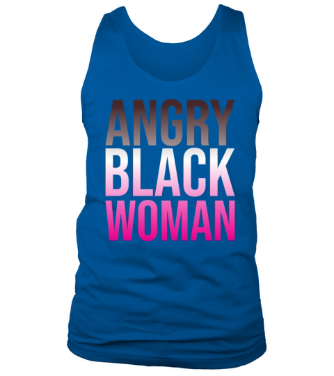 Angry Black Woman gradient color design Tank Top Unisex