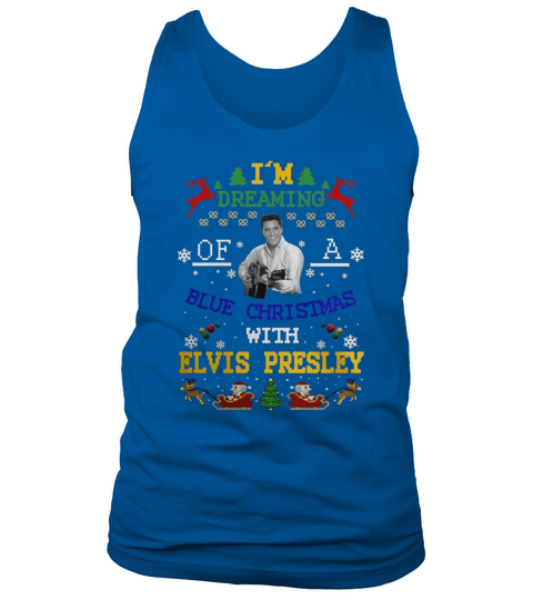 Blue Christmas with Elvis Presley Tank Top Unisex