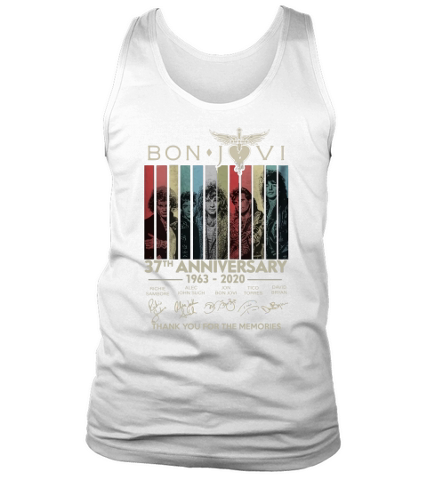 Bon Jovi 37th anniversary thank you for the memories vintage sweater Tank Top Unisex