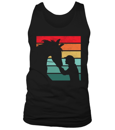Girls Horse Riding Shirt Vintage Retro Tank Top Unisex
