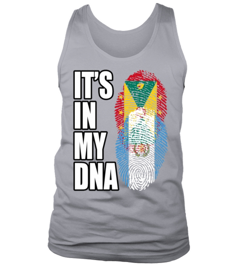 Grenadian And Guatemalan Mix Heritage DNA Flag Tank Top Unisex