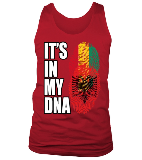 Guinean And Albanian Mix Heritage DNA Flag Tank Top Unisex