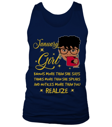 January girl knows more than she says Tank Top Unisex