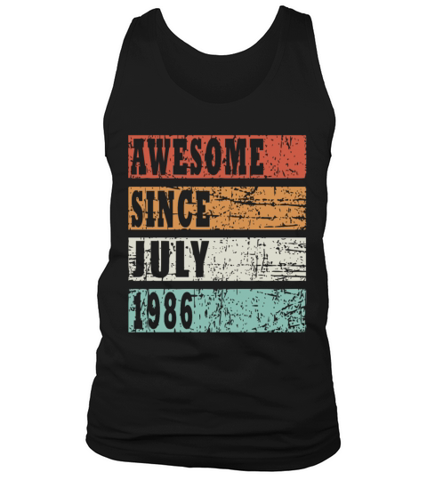 July 1986 birthday greeting retro design Tank Top Unisex