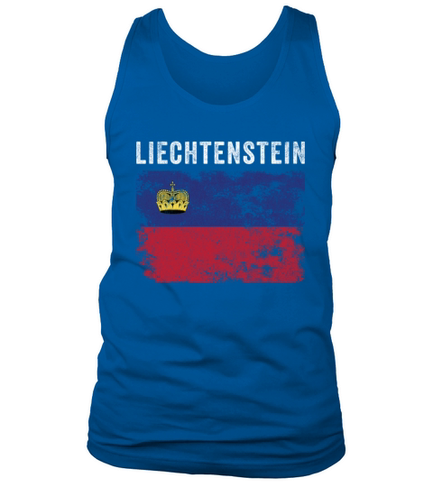 Liechtenstein Flag Distressed Tank Top Unisex