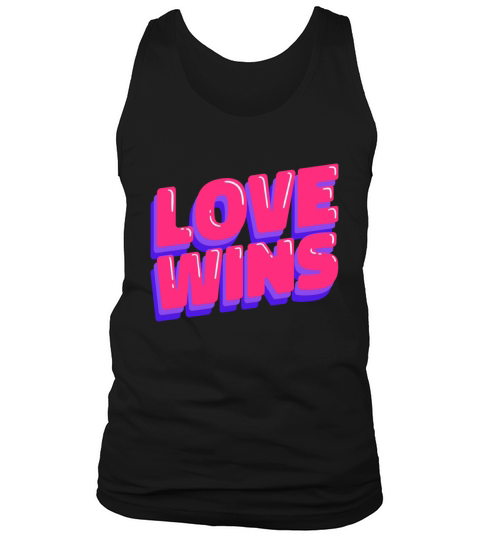 Love Wins Quote Badge Tank Top Unisex